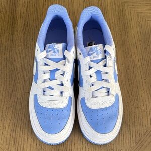 Nike Kids Air Force 1 Shoes - White/Royal Pulse